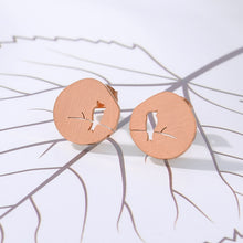 Load image into Gallery viewer, Cute Hollow Bird On A Branch Studs Earring Round Shape Pendant Lovely Animal Anime Earring For Women Girls Fashion Jewelry Gift
