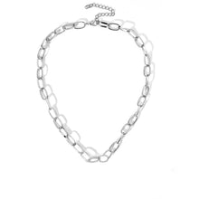 Load image into Gallery viewer, European and American retro portrait of exaggerated thick chain necklace double personality chain hip-hop neck chain short colla
