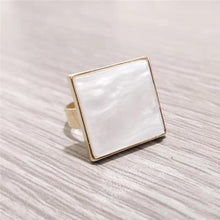 Load image into Gallery viewer, Fashion woman rings acetate plate The adjustable ring oval acrylic resin geometry rings Trendy Geometric Wedding bands rings
