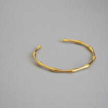 Load image into Gallery viewer, MEYRROYU Stainless Steel Gold Color Bamboo Joint Bangles 2021 Trend Bracelet For Women Men Romantic Party Gift Fashion Jewelry

