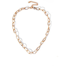 Load image into Gallery viewer, European and American retro portrait of exaggerated thick chain necklace double personality chain hip-hop neck chain short colla

