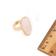 Load image into Gallery viewer, Fashion woman rings acetate plate The adjustable ring oval acrylic resin geometry rings Trendy Geometric Wedding bands rings
