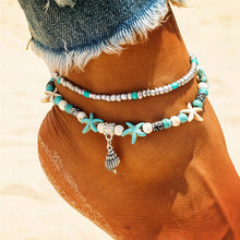 Load image into Gallery viewer, New Shell Beads Starfish Anklets for Women Beach Anklet Leg Bracelet Handmade Bohemian Foot Chain Boho Jewelry Sandals Gift
