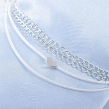 Load image into Gallery viewer, Bohemian Silver Color Anklet Bracelet On The Leg Fashion Heart Female Anklets Barefoot For Women Leg Chain Beach Foot Jewel
