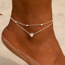 Load image into Gallery viewer, Simple Heart Female Anklets Barefoot Crochet Sandals Foot Jewelry Leg New Anklets On Foot Ankle Bracelets For Women Leg Chain
