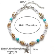 Load image into Gallery viewer, New Shell Beads Starfish Anklets for Women Beach Anklet Leg Bracelet Handmade Bohemian Foot Chain Boho Jewelry Sandals Gift
