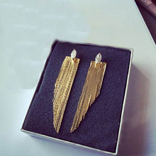 Load image into Gallery viewer, Statement Fashion Metallic Long Dangle Tassel Earrings For Women bijoux Etrendy fashion party jewelry wholesale
