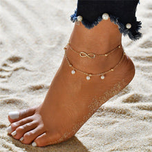 Load image into Gallery viewer, Bohemian Silver Color Anklet Bracelet On The Leg Fashion Heart Female Anklets Barefoot For Women Leg Chain Beach Foot Jewel
