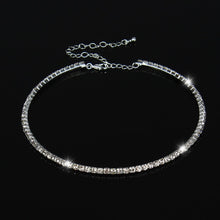 Load image into Gallery viewer, TREAZY Women Crystal Diamante 1 Row Rhinestone Necklace Wedding Bridal Party Collar Choker Chain Necklace Jewelry Gift
