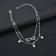 Load image into Gallery viewer, Bohemian Silver Color Anklet Bracelet On The Leg Fashion Heart Female Anklets Barefoot For Women Leg Chain Beach Foot Jewel
