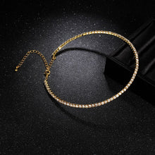Load image into Gallery viewer, TREAZY Women Crystal Diamante 1 Row Rhinestone Necklace Wedding Bridal Party Collar Choker Chain Necklace Jewelry Gift
