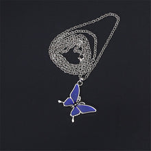 Load image into Gallery viewer, 2022 New Korean Fashion Silver Shiny Women Butterfly Necklace Lady Exquisite Double Layer Clavicle Chain Necklace Jewelry Gifts
