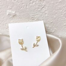 Load image into Gallery viewer, Simple Stud Earrings Small 2023 New Korean Rhinestone Opal Ladies Geometric Delicate Elegant Fashion Stud Jewelry

