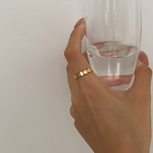 Load image into Gallery viewer, Peri&#39;sBox Gold/Silver Color Linked Circle Rings Round Geometric Rings for Women Minimalist Stacking Rings Adjustable 2020 Trendy
