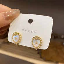 Load image into Gallery viewer, Simple Stud Earrings Small 2023 New Korean Rhinestone Opal Ladies Geometric Delicate Elegant Fashion Stud Jewelry

