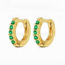 Load image into Gallery viewer, 2PCS Stainless Steel Minimal Hoop Earrings Crystal Zirconia Small Huggie Thin Cartilage Earring Helix Tragus Piercing Jewelry
