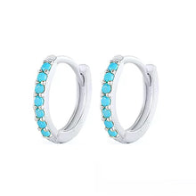 Load image into Gallery viewer, 2PCS Stainless Steel Minimal Hoop Earrings Crystal Zirconia Small Huggie Thin Cartilage Earring Helix Tragus Piercing Jewelry

