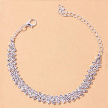 Load image into Gallery viewer, Shining Cubic Zirconia Chain Anklet for Women Fashion Silver Color Ankle Bracelet Barefoot Sandals Foot Jewelry
