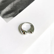 Load image into Gallery viewer, Peri&#39;sBox Gold/Silver Color Waterdrop Rings Asymmetric Double Circle Geometric Rings Minimalist Open Rings for Women 2020 Trendy
