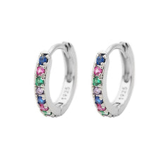 Load image into Gallery viewer, 2PCS Stainless Steel Minimal Hoop Earrings Crystal Zirconia Small Huggie Thin Cartilage Earring Helix Tragus Piercing Jewelry
