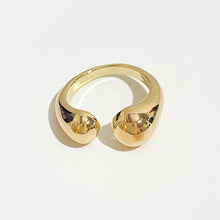 Load image into Gallery viewer, Peri&#39;sBox Gold/Silver Color Waterdrop Rings Asymmetric Double Circle Geometric Rings Minimalist Open Rings for Women 2020 Trendy
